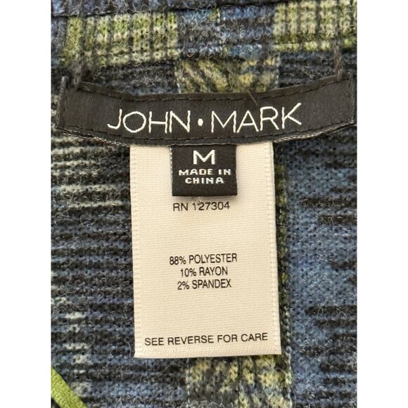 John Mark Womens Open Front Cardigan Art to Wear Blue Green Size M - Picture 4 of 7